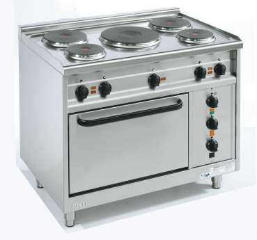 EKU Elektroherd 6, 20,5 kW, 1000 x 650 x 850 mm Elektro-Backofen